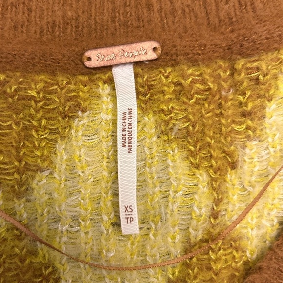 Free People Through the Motions argyle pattern sweater vest, brown cream size xs - Picture 8 of 11